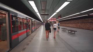 Czech Republic, Prague,metro ride from Chodov to Opatov
