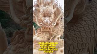 Chinese Carpenter's Skill in Making Dragon Statues.