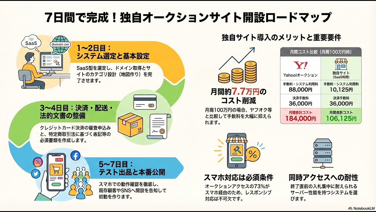 オークションサイトの開設方法【7日間で公開する具体的な手順】 - YouTube