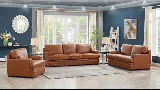 Prospera Home Brighton Leather Sofa