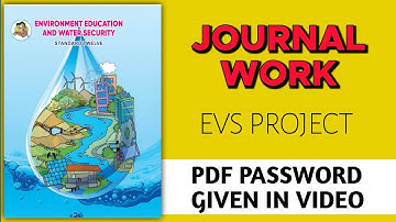 Evs Project Journal Work In Marathi|Class 11th And 12th|With PDF😍
