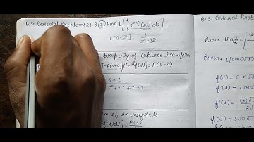 Laplace transform of integration from 0 to t [e^(-t).cost.dt] || B.S Grewal problem:-21.3 Q.no.:-01