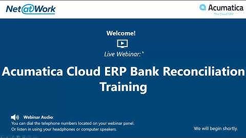 Acumatica Bank Reconciliation Training - Acumatica Cloud ERP