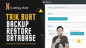 Tutorial Backup dan Restore Database Mysql Codeigniter 3