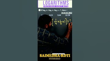 LOGARITHMS - ECET -2023 || SAIMEDHA KOTI - HYD