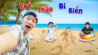 Troll Team Trẻ Trâu Đi Biển Và Cái Kết | Anh Tóc Xoăn