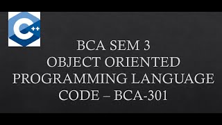 CCSU BCA SEM 3 Object Oriented Programming UNIT 1 Introduction to C++ Basic terms and ideas|