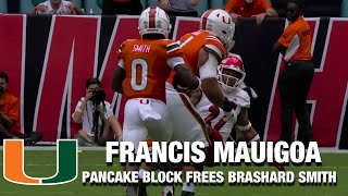 Francis Mauigoa's Pancake Block Frees Brashard Smith For A Miami Touchdown