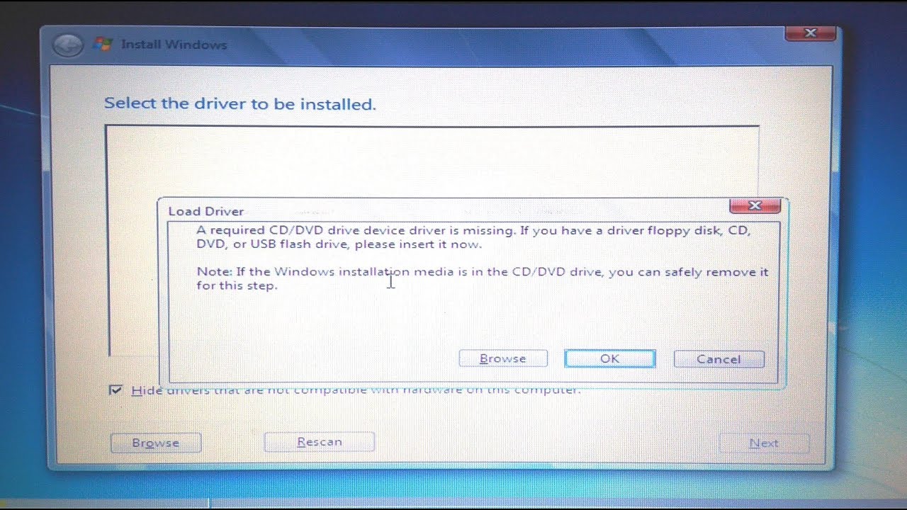 installing windows 7 usb driver missing installing windows 7 usb driver missing