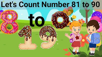123 Learning Videos For Kids | Numbers counting | Learn Count 81 to 90