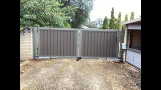 From Manual to Automatic - Double Swing Colorbond Gate ⚡