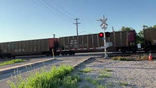 BNSF 5874 Empty Coal Train West, S. 1st St. Railroad Crossing, Lincoln NE