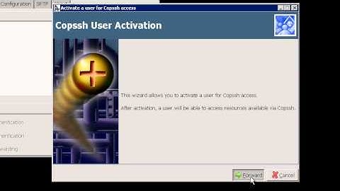 Activate A User Within COPSSH (lesson 3 of 5)