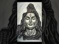 Mahadev 🚩Realistic Pencil Drawing | Lord Shiva Charcoal Sketch | #shorts #viral #drawing #art