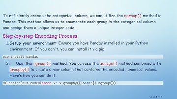 Efficiently Encode Categorical Data in Pandas