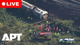 LIVE: Passenger Train Derails Near Lewes, East Sussex — Aerial Footage Shows Overturned Carriages