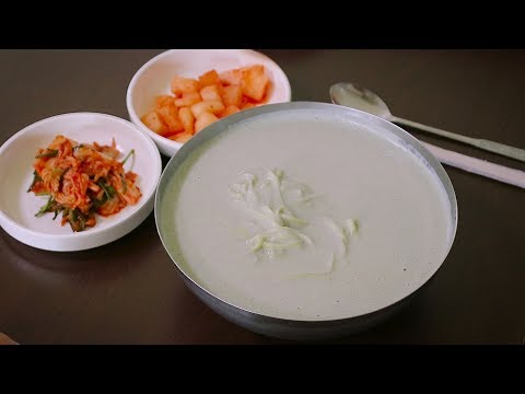 (ENG)면을 무한리필 해주는 콩국수집? 순천 &amp;#39;우미정&amp;#39; 검정콩국수 먹방 Mukbang eating show