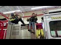 Playing fiddle on a firetruck...as you do.