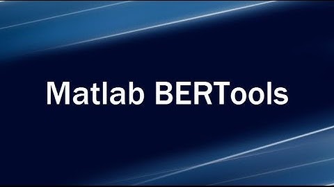 Lecture 2: Filtering Effects J Matlab BERTools