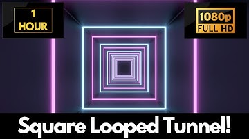 Square Loop Tunnel – 1 HOUR LOOP Satisfying Background Video & Wallpaper!
