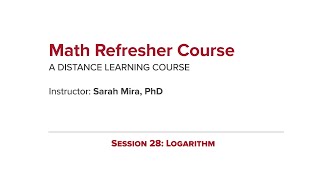 Session 28         Logarithm
