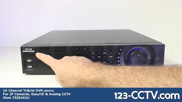 Tribrid DVR 16 Channel for HDCVI, IP Cameras, and Analog