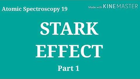 AS 19: STARK EFFECT