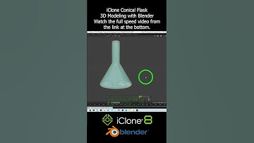 iClone Conical Flask 3D Modeling with Blender #iclone #blender #3dmodeling #conicalflask