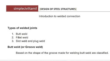 Introduction to welded connection