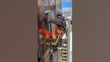 How to clean glass #rope access