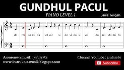 not balok gundul gundul pacul - piano level 1 - lagu daerah jawa tengah - do re mi / sol mi sa si  - Durasi: 1:34. 