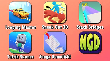 Looping Master, Sneak Out 3D, Stack Bridges, Tetris Runner, Jenga Demolish! | New Games Daily