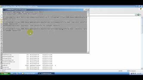 WebSphere - Deleting a Profile in Command Line(all Packages it is same).wmv