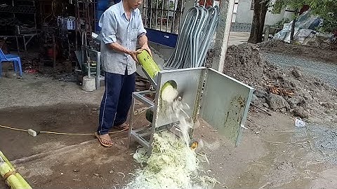 Test máy thái chuối trước khi giao cho khách