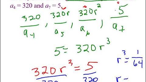 Geo Series find r with non consecutive terms