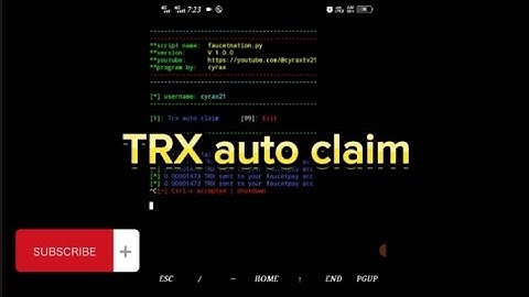 new TRX auto claim bot | direct to your faucetpay account ☺️