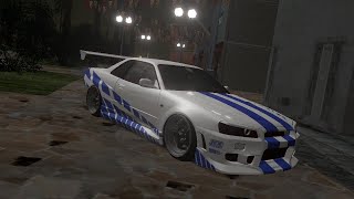 Skyline R34 Twin Turbo Livery Paul Walker Terbaru