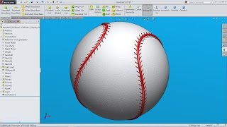 Solidworks tutorial | sketch Baseball in Solidworks