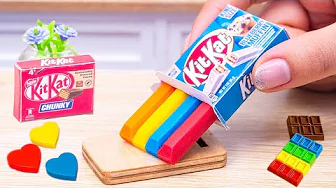 Sweet Rainbow KitKat Cake | How To Make Mini Rainbow Cake Recipe With KitKat Chocolate