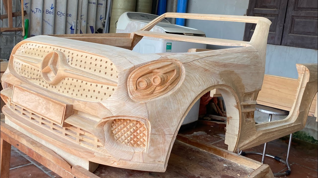 Wood Carving - Mercedes SL400 2021-Woodworking art VN