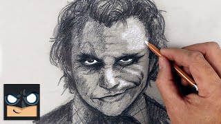 how to draw the joker the dark knight sketch tutorial