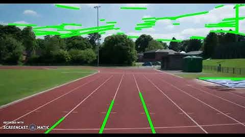 Interpolated Houghlines with original video