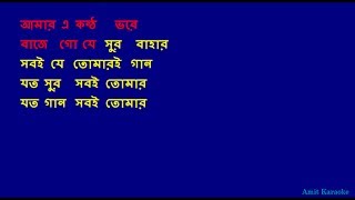 Amar E Kantho Bhore - Kishore Kumar Bangla Full Karaoke chords
