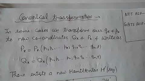 CSIR-NET, GATE previous years questions on Canonical transformation,Generating functions|C.M.
