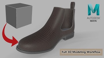 How to make a 3D leather boot in Autodesk Maya 2023