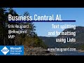 Text splitting and formatting using Lists in AL and Business Central