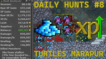 Tibia | Monk 435 | Turtles Marapur | Daily Hunt #8