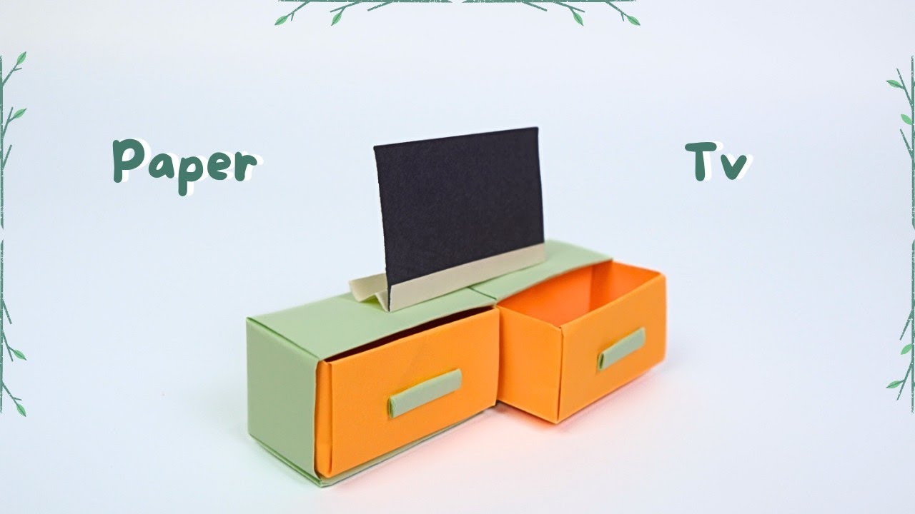 paper TV with cabinet | paper craft | DIY