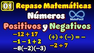 01. División, multiplicación, resta y suma de NÚMEROS CON SIGNO - EXPLICACIÓN COMPLETA paso a paso