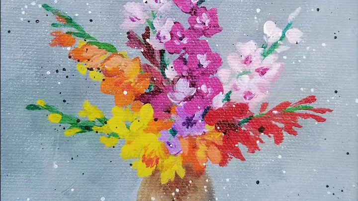 Gladiola Flower of the Month Acrylic Painting LIVE Tutorial